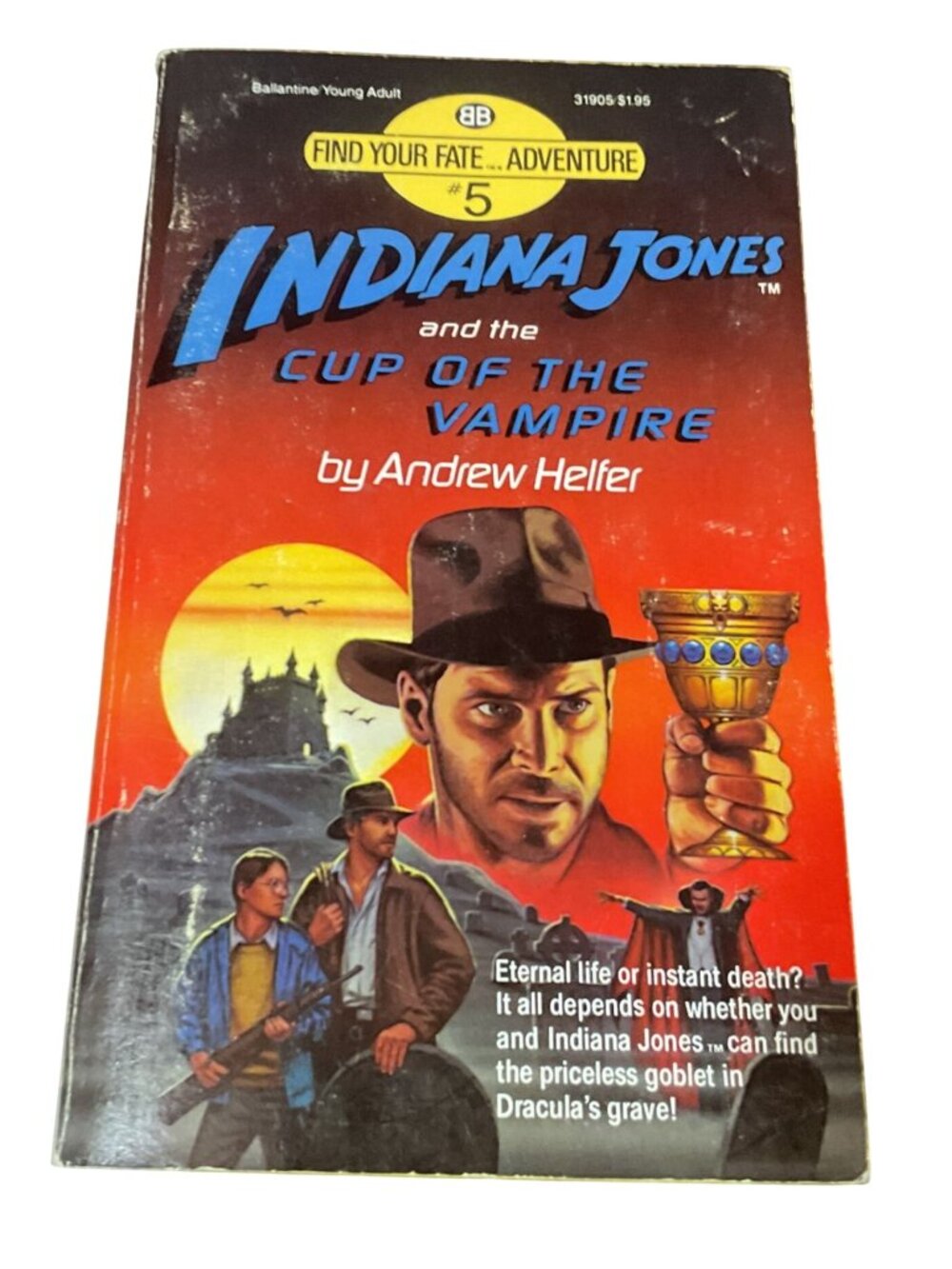 Indiana Jones And The Cup Of The Vampire by Andrew Helfer Ballantine Books 1984